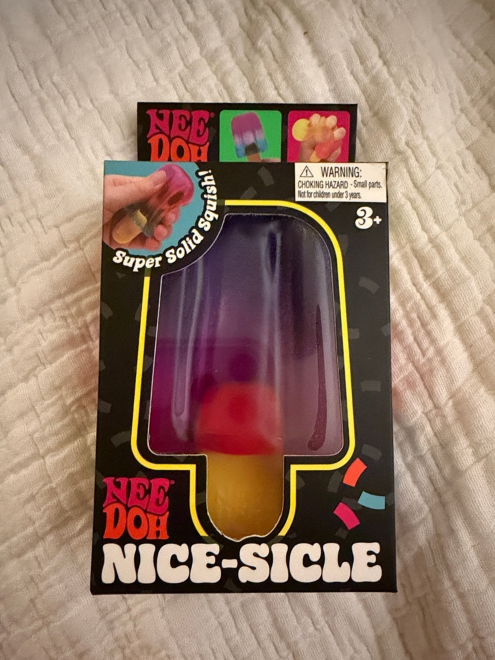 NeeDoh Nice-sicle Popsicle Squishy Toy - Purple/pink, Yellow brand new